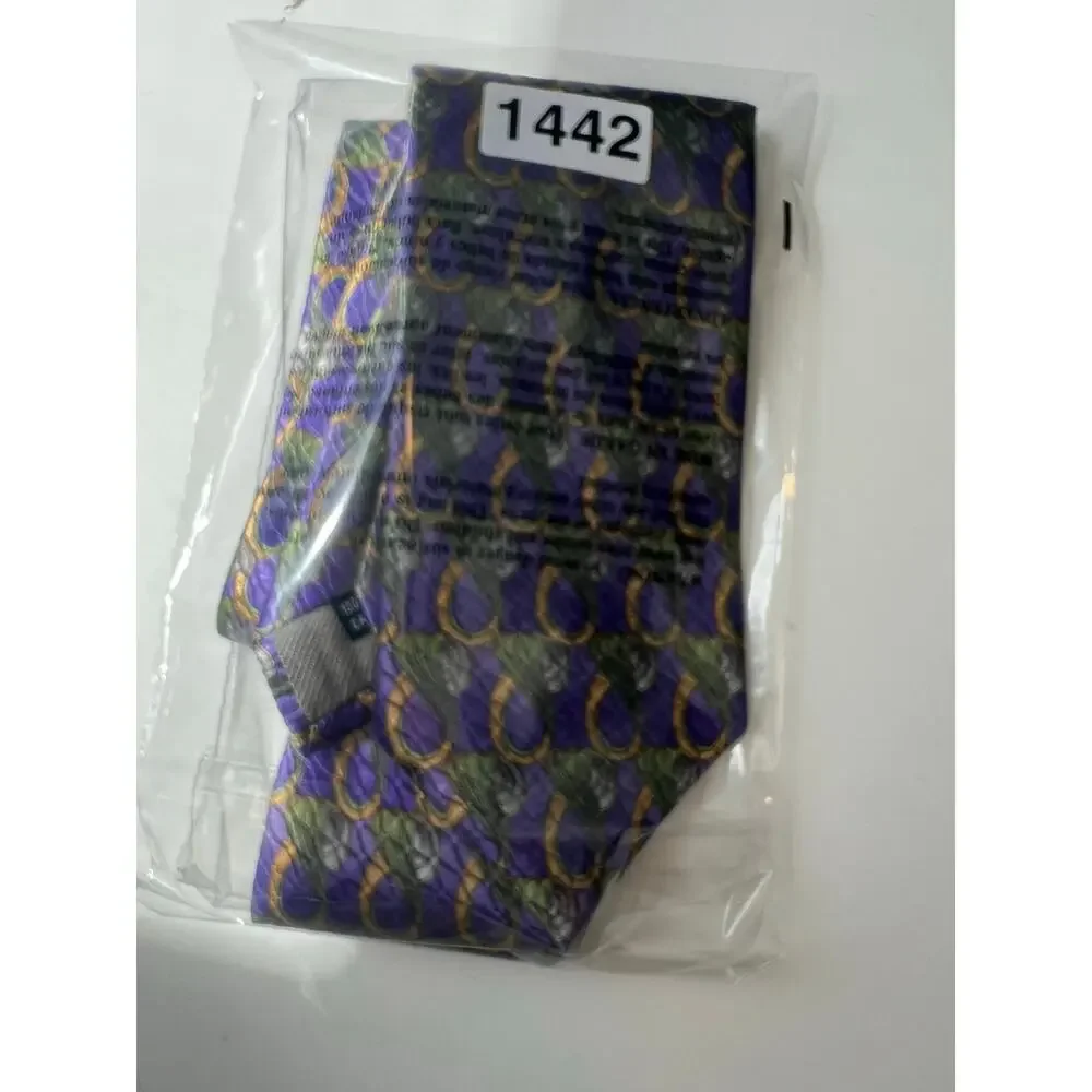 Kolte Couture Italy Limited Edition Silk Men's Neck Tie Purple Green SG